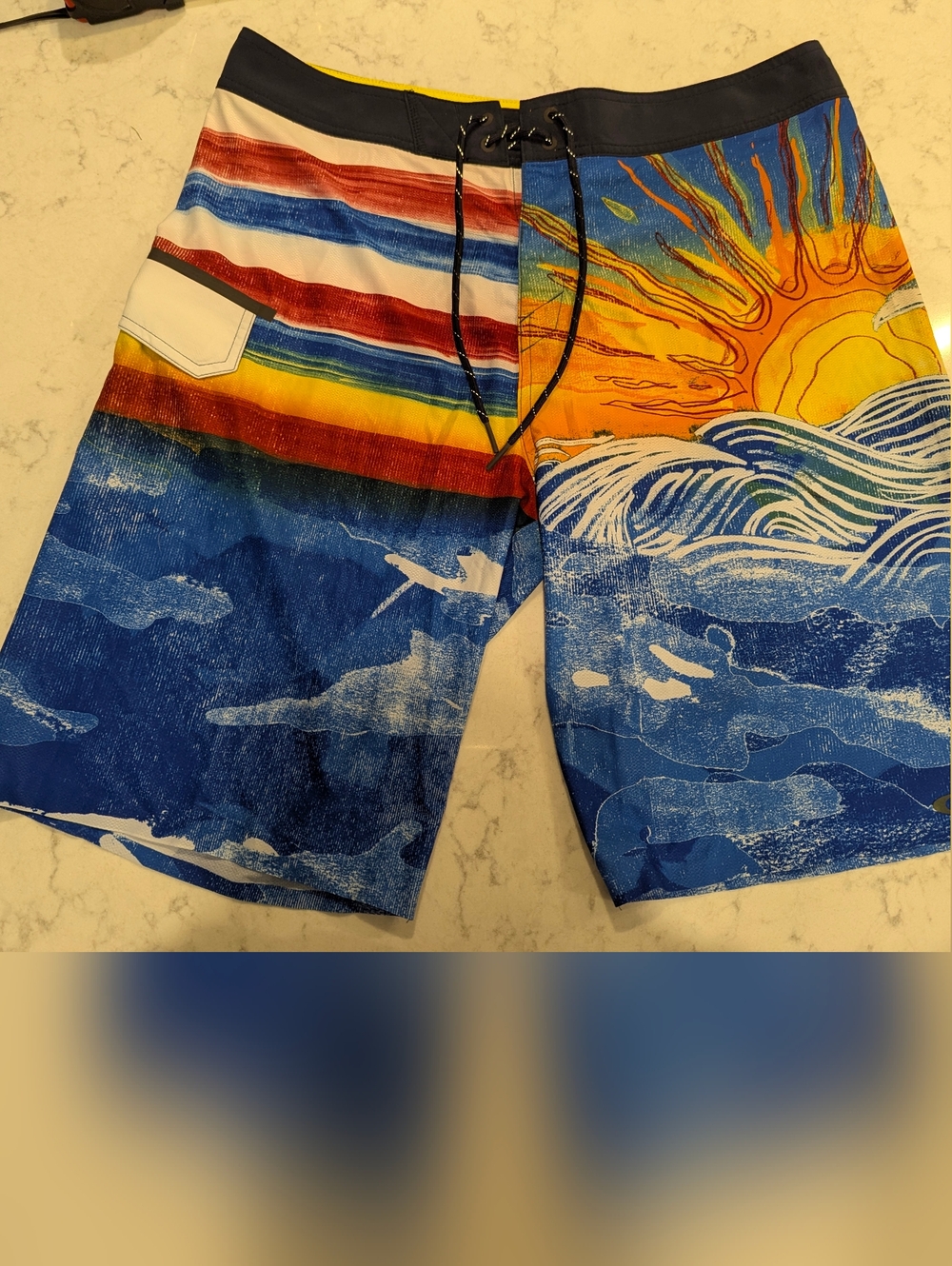 Oakley Men's Swim Shorts Hawaiian Flag Size 36